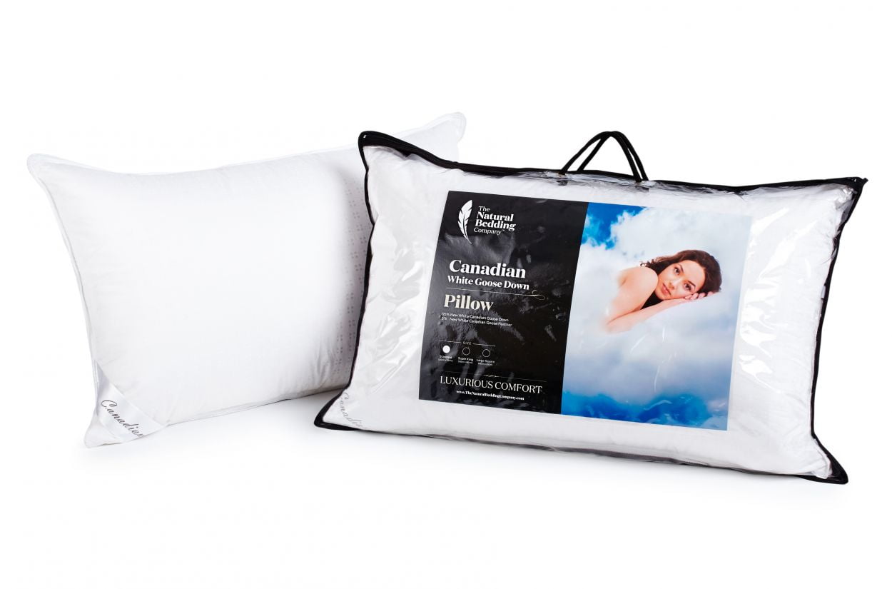 Canadian White Goose Down Pillow The Natural Bedding Company