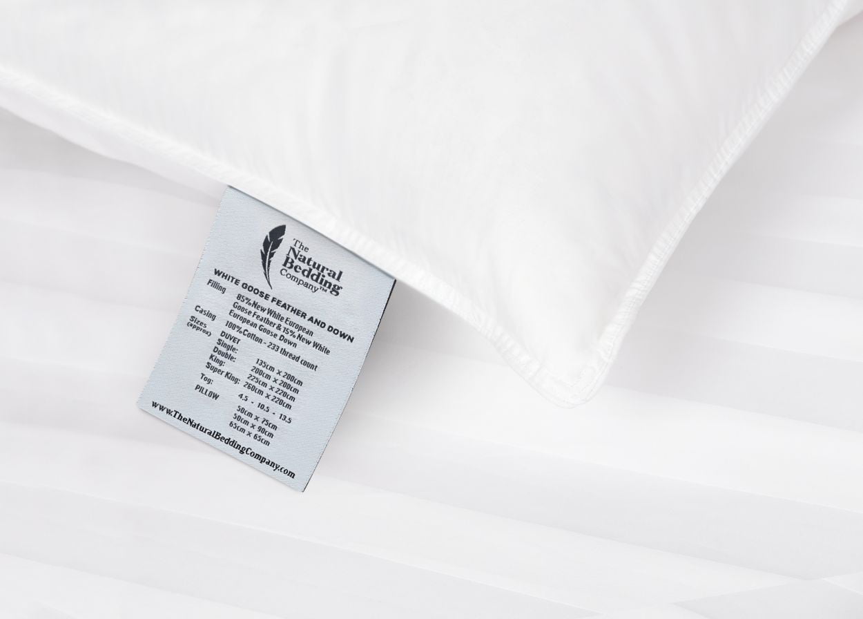 White Goose Down Duvet The Natural Bedding Company