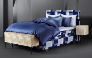 Hastens Satin Pure Night Shadow Blue Duvet Cover