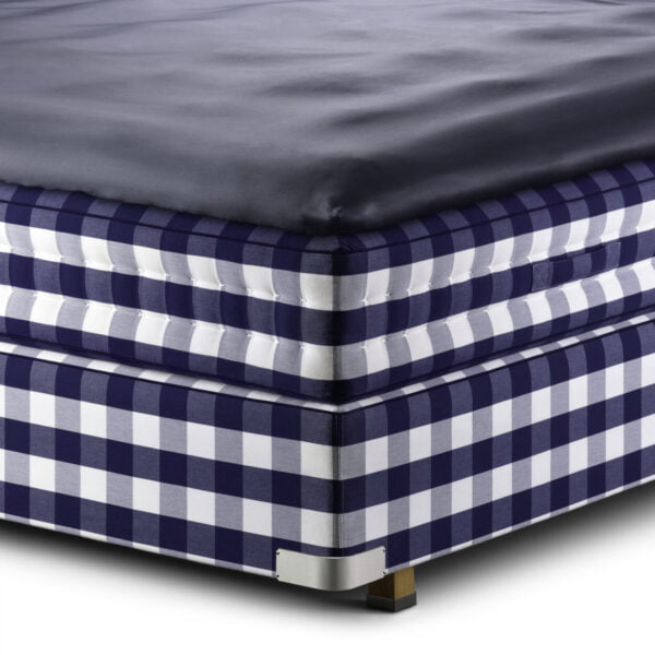 Hastens Satin Pure Night Shadow Blue Fitted Sheet